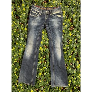 Pantalones de mezclilla Y2K Rock Revival Alanis corte bota talla 26 - Imagen 1 de 5