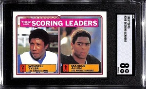 1983 Topps #205 1982 Scoring Leaders - Wendell Tyler / Marcus Allen SGC 8 - Picture 1 of 2