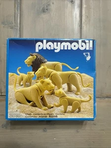 Playmobil Vintage Retired 3515 Lion Family New Sealed made in 1980s - Afbeelding 1 van 6