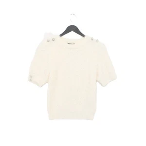 Lipsy London Women's Jumper UK 8 White Polyamide with Nylon Crew Neck Pullover - Picture 1 of 6