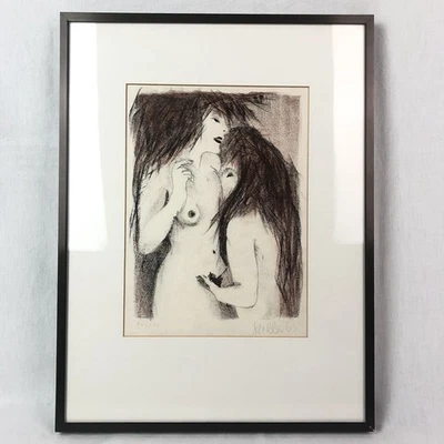 Günther Stiller Orig. Farblithografie "Amies/Freundinnen" Erotik signiert 16/100 - Bild 1 von 4