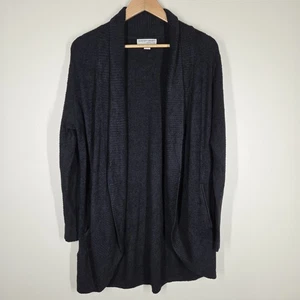 Barefoot Dreams Cozy Chic Lite Black Circle Cardigan Pockets Large Long Sleeve - Picture 1 of 10