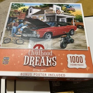 Muscle Car ChildhoodDreams Jigsaw 2 Lot 1000 Piece Cars Puzzle&Poster New Free🎁 - Picture 1 of 24