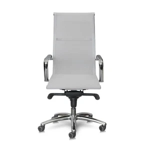 Poltrona direzionale girevole Unisit Pollux Space PXP schienale alto in rete bia - Foto 1 di 1