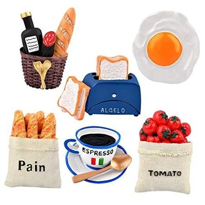 Lindos imanes de nevera de resina 3D 6 piezas - imanes creativos naturales en forma de alimentos 6 piezas Foto 1 de 4