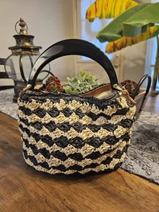 Cartera A New Day, Target Brand, negra paja y crema - Imagen 1 de 6