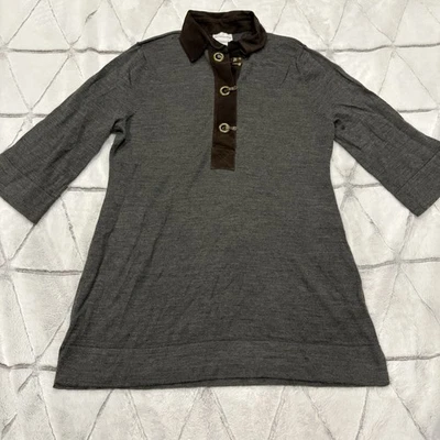 Túnica para mujer Soft Surroundings grande gris marrón detalle de metal otoño lana boho » Foto 1 de 4