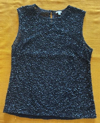 Dosa Black Sheer Sequin top sz 1 - Image 1 of 4