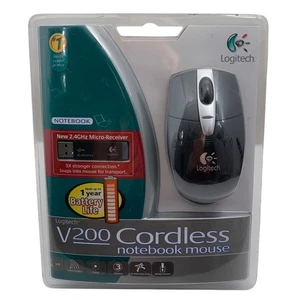 Logitech V200 Cordless Notebook Mouse With 2.4GHz Micro-Receiver NIB - Picture 1 of 6
