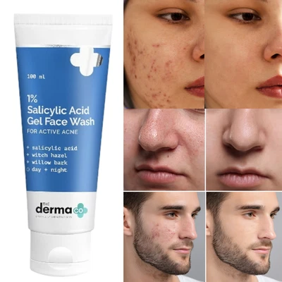 The Derma Co 1% Salicylic Acid Gel Face Wash reduces Acne & dark spots - 100 gm - Image 1 of 4
