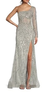 GB One Shoulder Sequin Jewel Corset Gown for Prom Sz 5 - Picture 1 of 18