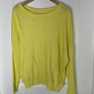 Top holgado manga larga Anthropology Dolman amarillo talla pequeña - Imagen 1 de 10