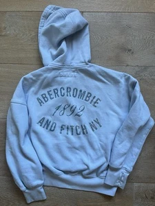 Abercrombie Girls Sky Blue Hoodie Sweatshirt Size 11/12 - Picture 1 of 3