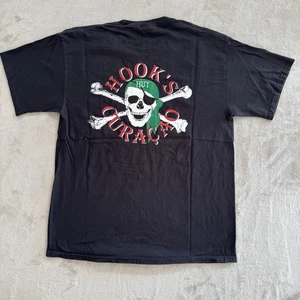 Vintage Curacao Hooks Hut Restaurant Skull And Crossbones T-Shirt Size L - Bild 1 von 4
