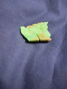 Jade Dragon Hand Carved Dog Of Foo Figure 1.5" - Picture 1 of 9