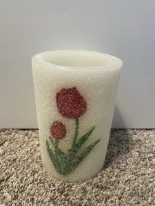 Kerzenhülle - Glitzertulpe (Primitiv, Country) - Bild 1 von 3