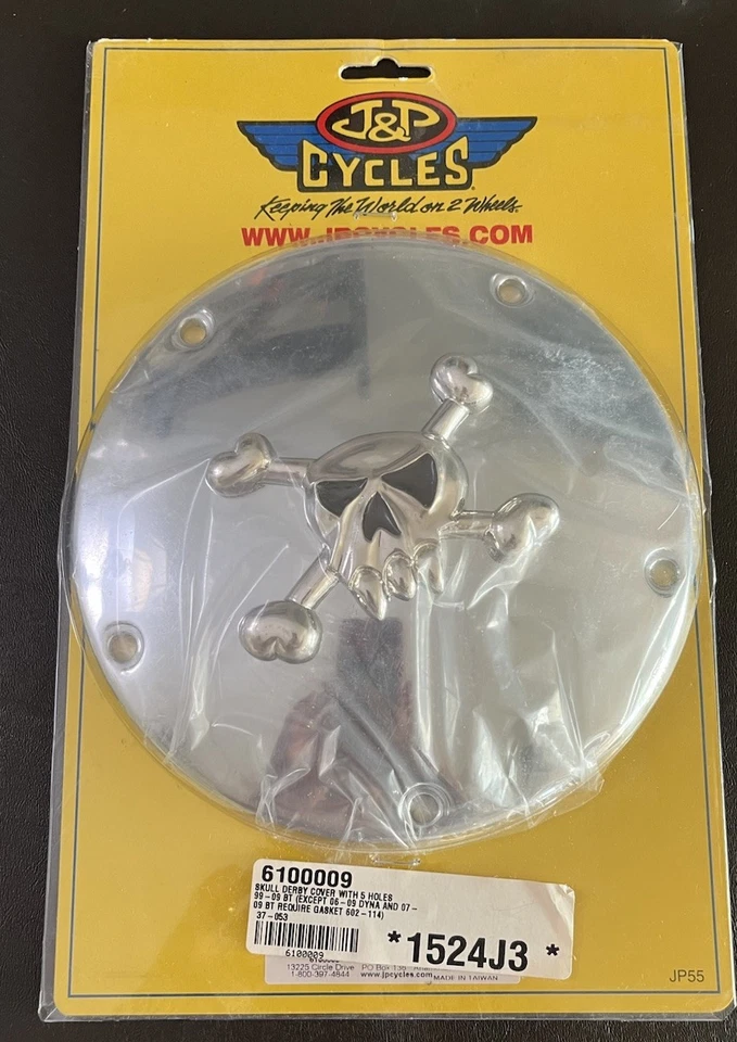 J & P Cycles 5 Hole Skull Derby Cover - Bild 1 von 1