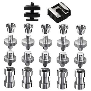 22Pcs Camera Screw Kit 1/4 inch and 3/8 inch Flash Shoe Mount Tripod Screw - Picture 1 of 4
