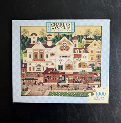 Charles Wysocki 1000 Piece Puzzle Derby Square Hasbro - Used - Complete - Image 1 of 4