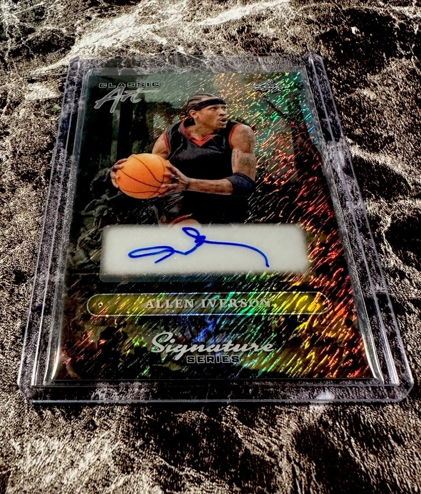 2025 Leaf Signature Series Classic Art Allen Iverson Auto Black Wave True 1/1 - Image 1 of 1