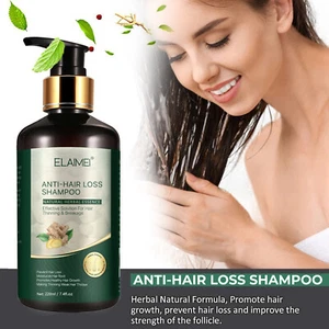 Ginger Anti Hair Loss Shampoo Strength Regrowth Natural Herbal Essencce 220ml - Picture 1 of 11