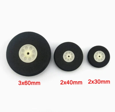 30mm/40mm/60mm Schwammrad für Modellflugzeug Fixed-Wing Fahrwerk Spielzeug DIY - Bild 1 von 4