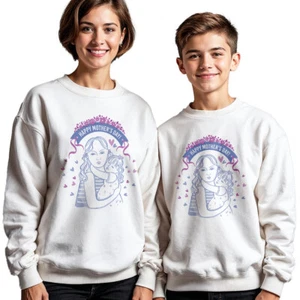 Womens And Kids Happy Mothers Day Sweatshirt Jumper Funny Mama Mom Cute Gift #MD - Picture 1 of 30