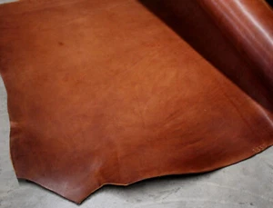 Zuschnitt Auswahl Leder: Punzierleder, Fettleder Dickleder, cognac braun Pull up - Afbeelding 1 van 6