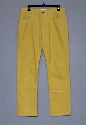Sid Mashburn Straight Yellow Mens Corduroy 5 Pocket Pants 33 / 32 Button Fly - Image 1 of 4