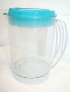 Mr. Coffee Clear 3 Quart Iced Tea Pot TM3.5 Replacement Pitcher Teal Lid CLEAN!