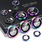 For Samsung Galaxy S22/S23 Ultra Tempered Glass Camera Lens Protector Metal Ring