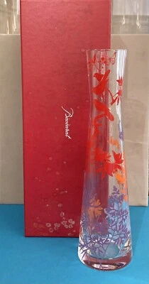 NEUF grand vase en cristal signé BACCARAT modèle POETIC H 35 cm fleur soliflore - Photo 1/4