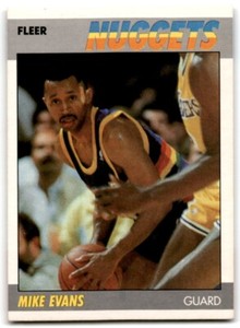 1987-88 Fleer Mike Evans Basketball Cards #36