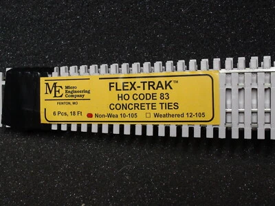 HO Micro-Engineering #10-105 CONCRETE  SCALE Code 83 Flex Track NON WEA  - Image 1 of 4