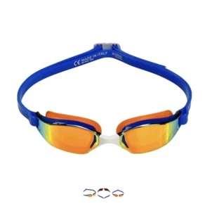 MP Michael Phelps XCEED Swimming Goggles Titanium Mirror Lens-Made in Italy blue - Picture 1 of 4