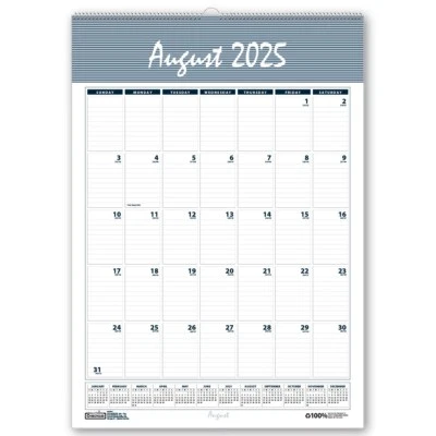 House of Doolittle HOD354 2025-2026 Aug 2025 22 x 31-1/4" Academic Wall Calendar