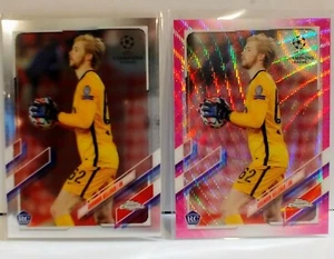 CAOIMHIN KELLEHER 2020-21 Topps Chrome UEFA PINK X-FRACTOR RC #35 + Base - Picture 1 of 2