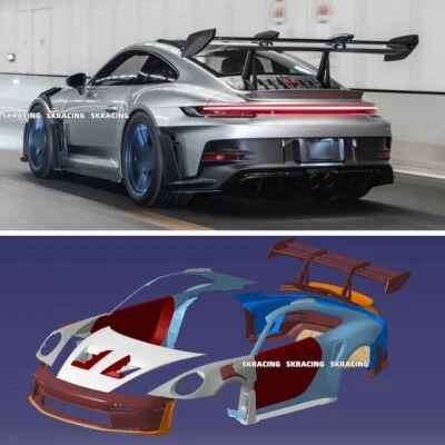 Fits Porsche 911 992 Carrera Dry Carbon Fiber Upgrades GT3RS Style Body Kits - Image 1 of 4