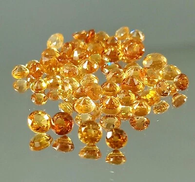 Lote de piedras sueltas redondas granate mandarina espesartina natural de 4,14 quilates Foto 1 de 2