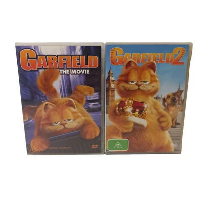 Garfield Movies 1-2 DVD American Live Action Comedy Lazy Cat Bill Murray Odie  - image 1 of 4