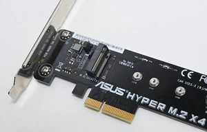 Asus Hyper M.2 x4 Mini PCi-e m.2 Erweiterungskarte High Profile - Bild 1 von 2
