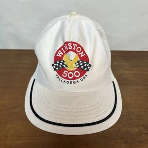 Vintage Distressed Winston 500 Talladega NASCAR Snapback Trucker Cap Hat - Picture 1 of 8