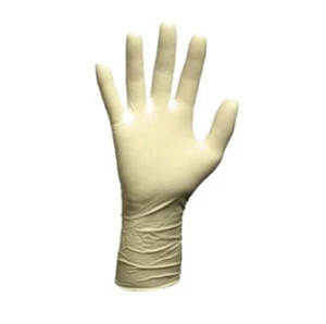 Micro Tek® Cleanroom 5mil Powder-Free Textured 9" Latex Gloves 100pk Yellow - Picture 1 of 2