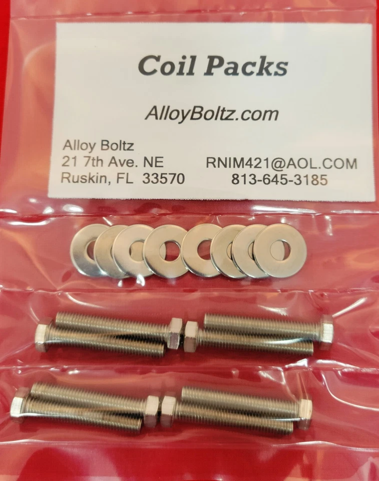 FORD 4.6L 5.4L 4.6 5.4 LITROS PAQUETE DE BOBINAS ACERO INOXIDABLE TORNILLO HEXAGONAL JUEGO Foto 1 de 1