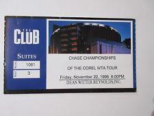 1996 WTA Chase Championship Tennis ticket stub Dean Witter Reynolds Suite MSG NY