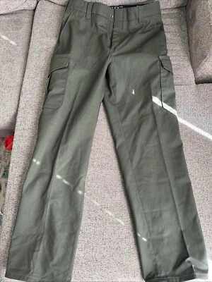 1 Pair of Horace Small Cool Flex Olive Green Cargo Work Pants Men's Size 34X34 - Image 1 of 4