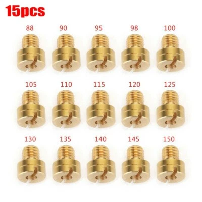 15pcs Set Carb Main Jets For Mikuni N604 26mm 28mm VM22 VM24 VM26 VM30 88-150 UK - Image 1 of 4