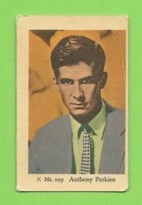 1958 Dutch Gum Card X Nr #109 Anthony Perkins