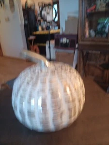 Blown Gold Glass Pumpkin - Fall Decor - Picture 1 of 3