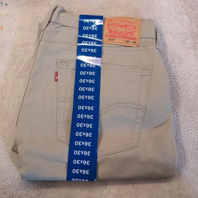 Levi's Men's 514 Straight Fit Jeans, Khaki, 36 X 30 - Image 1 of 3